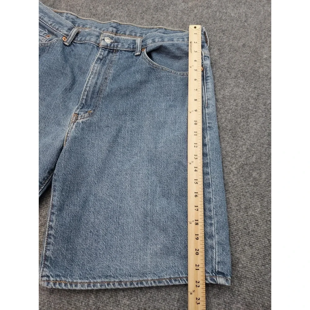 Levis 550 Denim Shorts Mens 36 (40)  Blue Jorts Bermuda Work  Medium Wash Cotton